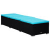 Picture of Outdoor Lounger with Table - Black