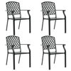 Picture of Outdoor Chairs Mesh - Black 4 pc