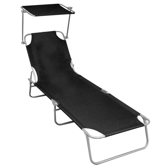 Picture of Outdoor Folding Lounger - Black