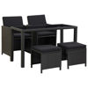 Picture of Outdoor Dining Set - Black 5 pcs