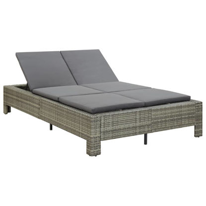 Picture of Outdoor 2-Person Sunbed Gray