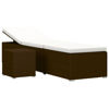 Picture of Outdoor Lounger with Tea Table - Brown