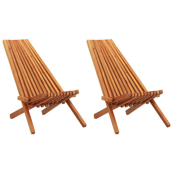 Picture of Outdoor Folding Lounge Chairs 2 pcs