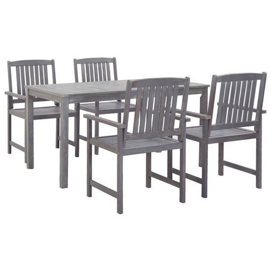 Picture of Outdoor Dining Set - 5 pc Gray
