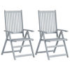 Picture of Outdoor Reclining Chairs - 2 pcs Gray