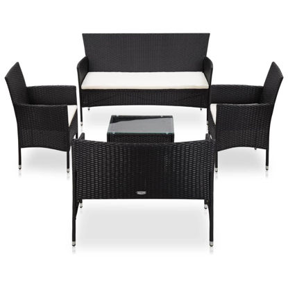 Picture of Outdoor Furniture Lounger Set - Black