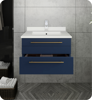 Picture of Lucera 24" Royal Blue Wall Hung Modern Bathroom Cabinet w/ Top & Undermount Sink