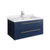 Picture of Lucera 30" Royal Blue Wall Hung Modern Bathroom Cabinet w/ Top & Undermount Sink