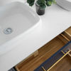 Picture of Lucera 60" Royal Blue Wall Hung Modern Bathroom Cabinet w/ Top & Double Vessel Sinks