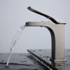 Picture of Single Hole Waterfall Bathroom Faucet - Gun Metal