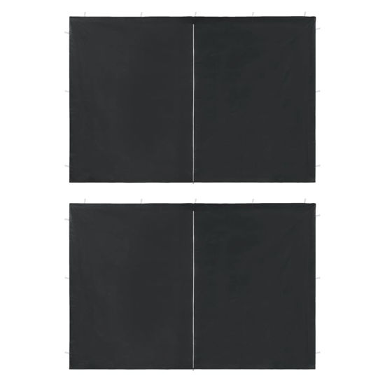 Picture of Outdoor Tent Sidewalls with Zipper - 2 pc Anthracite