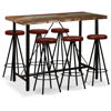 Picture of Wooden Bar Set with Barstools - 7pc