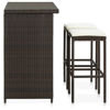 Picture of Outdoor Bar Set - 3pc Brown