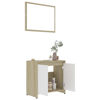 Picture of 23" Bathroom Furniture Set with Mirror - White and Sonoma Oak