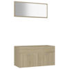 Picture of 35" Bathroom Furniture Set with Mirror - Sonoma Oak