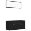 Picture of 39" Bathroom Furniture Set with Mirror - Black