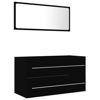 Picture of 35" Bathroom Furniture Set with Mirror - Black