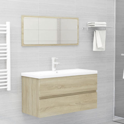 Picture of 35" Bathroom Furniture Set with Mirror - Sonoma Oak
