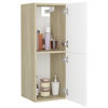 Picture of 11" Bathroom Cabinet - White and Sonoma Oak
