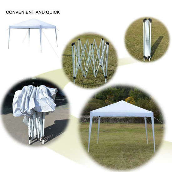 Picture of Outdoor 10'x10' EZ Pop Up Tent Gazebo Canopy - White