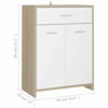 Picture of 23" Bathroom Cabinet - White and Sonoma Oak