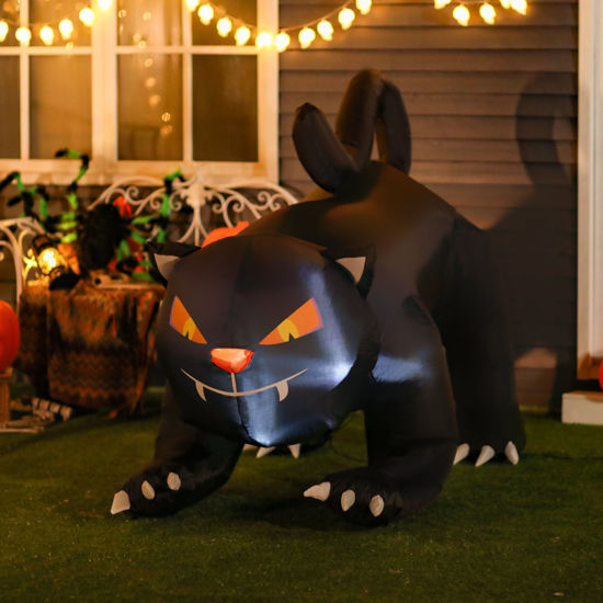 Picture of Outdoor Halloween Decor Inflatable Black Cat