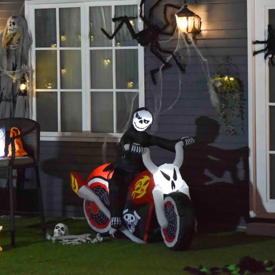 Picture of Inflatable Grim Reaper on Motorcycle