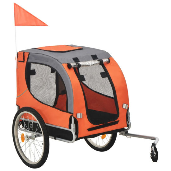 Picture of Pet Bike Trailer Orange and Gray