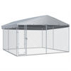 Picture of Outdoor Dog Kennel with Roof - 12'