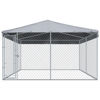 Picture of Outdoor Dog Kennel with Roof - 12'