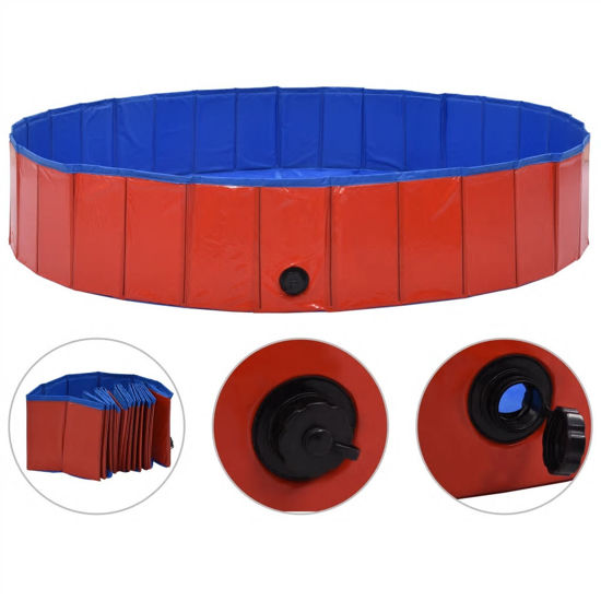 Picture of Foldable Dog Swimming Pool - Red PVC