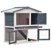 Picture of Outdoor Rabbit Hutch - Gray Wood