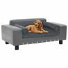Picture of Dog Plush and Faux Leather Sofa - Gray