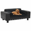 Picture of Dog Plush and Faux Leather Sofa - Black