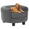 Picture of Dog Plush and Faux Leather Sofa - Gray