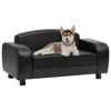 Picture of Dog Faux Leather Sofa - Black
