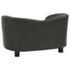 Picture of Dog Faux Leather Sofa - Dark Gray