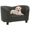 Picture of Dog Faux Leather Sofa - Dark Gray