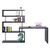 Picture of Home Office Desk with Shelves - Black