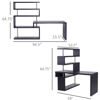 Picture of Home Office Desk with Shelves - Black