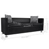Picture of Living Room 3-Seater Sofa - Black