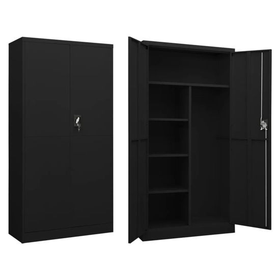 Picture of Office Steel Locker Storage Cabinet 35" - Black