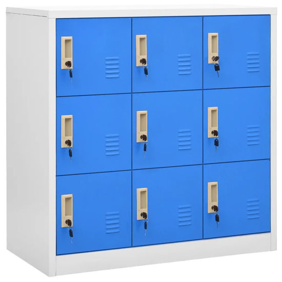 Picture of Office Storage Cabinet with Compartments 35" - Blue