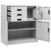 Picture of Office Steel Storage Locker Cabinet 35" - L Gray