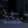 Picture of Christmas Decor Acrylic Flying Reindeer & Sleigh - Multi-Color