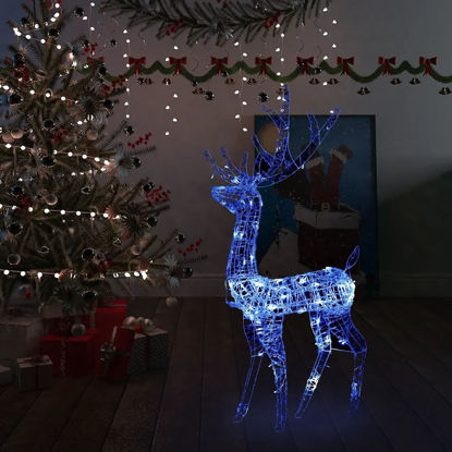 Picture of Christmas Decor 4' Acrylic Reindeer with LED - Blue