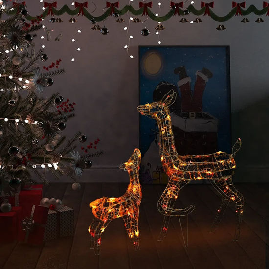 Picture of Christmas Decor Acrylic Reindeers with LED - Multi-Color