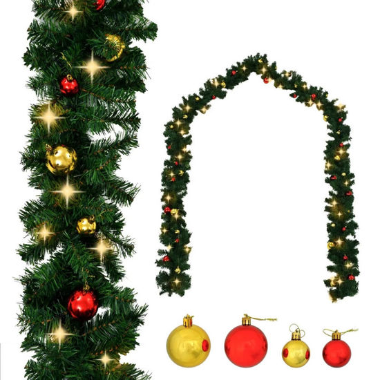 Picture of 32' Christmas Garland with Decor and LED