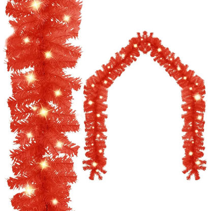 Picture of 32' Christmas Garland with LED - Red