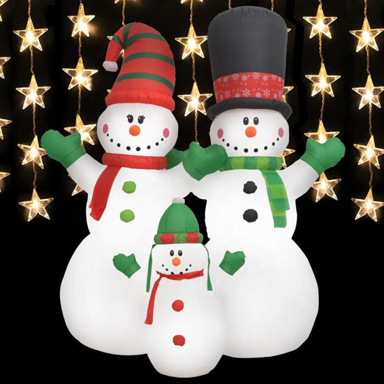 Picture of 8' Inflatable Christmas Snowmen with LED